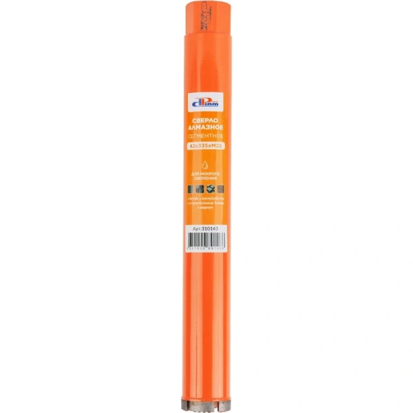 Сверло алмазное DIAM 42x335x4хM22 ProfiDiam 310143 в Екатеринбурге