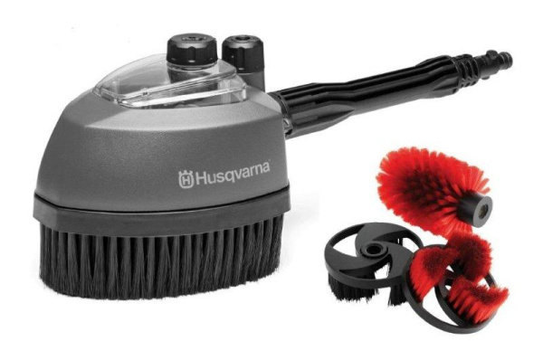 Насадка "Husqvarna" с вращающимися щётками (мягкая, жесткая, "грибок") и ёмкостью для моющего средст в Екатеринбурге