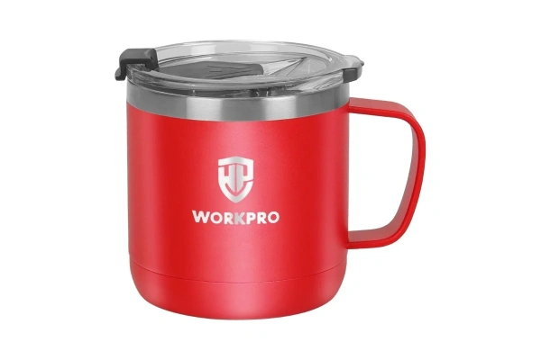Термокружка с крышкой и ручкой WORKPRO 413мл.  WP389014 в Екатеринбурге 