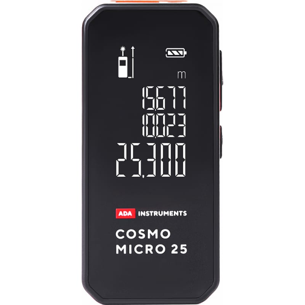 Дальномер лазерный ADA Cosmo MICRO 25 до 25метров, ±3,0мм/м.  А00670