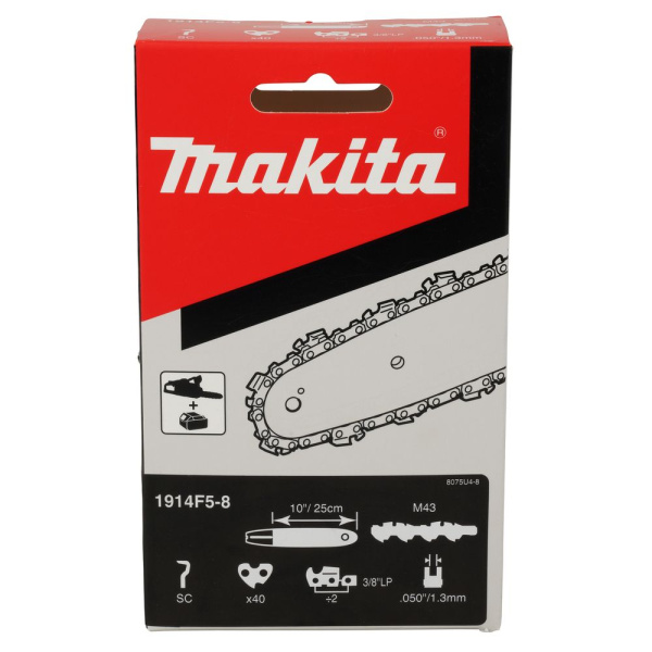 Цепь МАКITA 25см 3/8 1,1мм зв.40 90PX  1914F5-8 в Екатеринбурге
