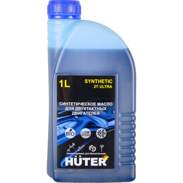 Масло Huter 2Т ULTRA синтетическое для двухтактных двигателей, для техники 1л. 73/8/3/3
