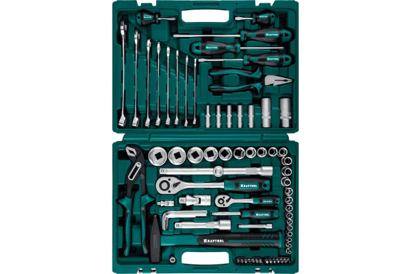 Набор инструмента Kraftool 1/2",3/8",1/4", 76пр.  27889-H76 в Екатеринбурге 