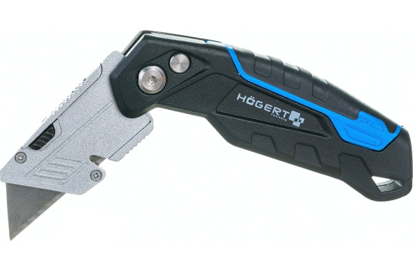 Нож с трапециевидным лезвием складной HOEGERT 3 лезвия в комплекте  HT4C639