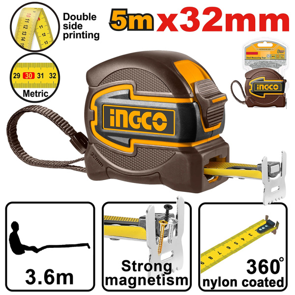 Рулетка 5 х 32 мм INGCO HSMT80532M INDUSTRIAL в Екатеринбурге 