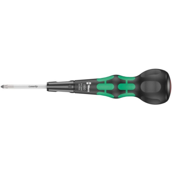 Отвёртка крестовая WERA 1850 PH Kraftform Ball-Grip PH 1 x 80 мм WE-007905