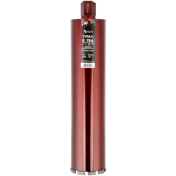 Сверло алмазное DIAM 112x450х10x1,1/4UNC Extra Line Titan (железобетон)  313002