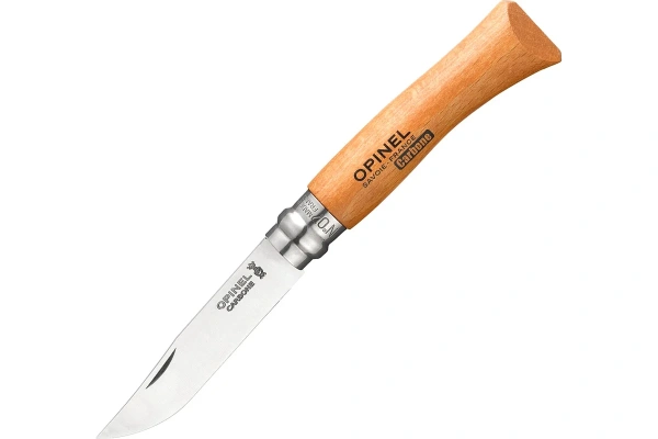 Нож OPINEL 07 VRN клинок 8см, углеродистая сталь, бук 113070