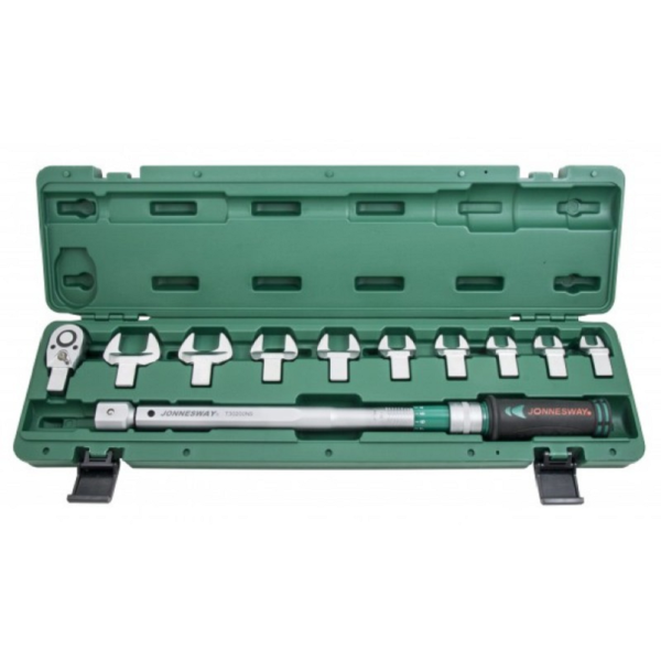 Динамометрический ключ 1/2" DR с насадками и приводом 40-200Нм JONNESWAY T30200NS 049853 в Екатеринбурге 