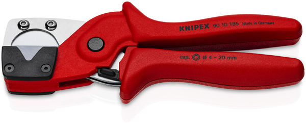 Труборез-ножницы KNIPEX для многослойных и пневматических шлангов, рез: d 4 - 20 мм, 185 мм, пластиковые армированные фиберглассом рукоятки KN-9010185 в Екатеринбурге 